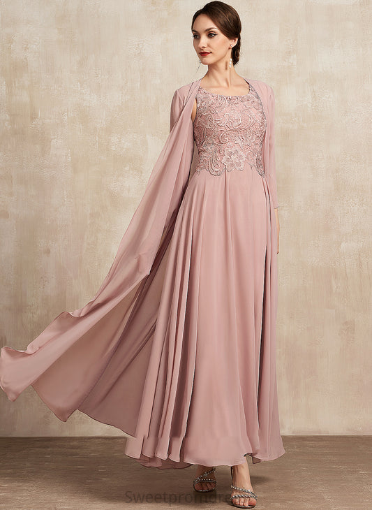 Ankle-Length Mother of the Bride Dresses A-Line the Neck of Bride Chiffon Baylee Scoop Lace Mother Dress