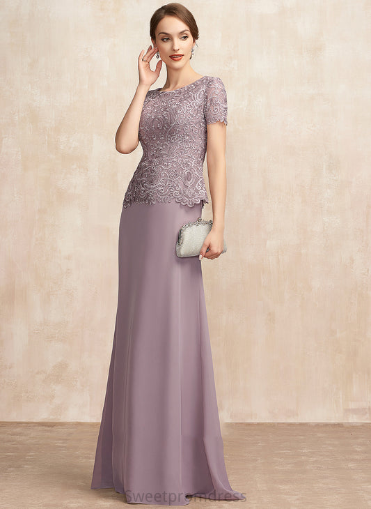 Bride Chiffon Mother of the Bride Dresses Floor-Length Dress Neck A-Line Mother of Lace Scoop the Stacy